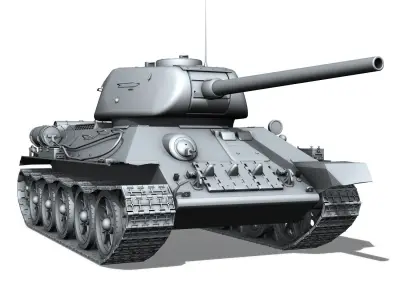 T-34 85 - Soviet medium tank 3D model