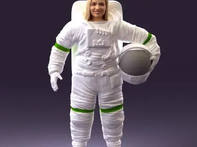 001013 woman space astronaut 3D model