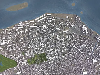 Kinshasa - 3D City Low-poly 3D model