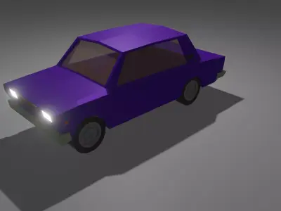 VAZ-2107 LowPoly car Free low-poly 3D model