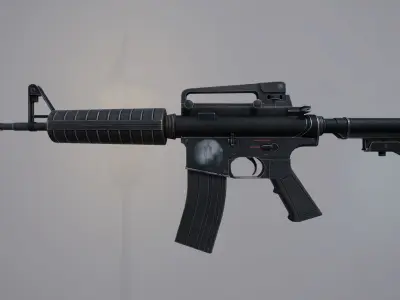 M4 Gun Low-poly 3D model