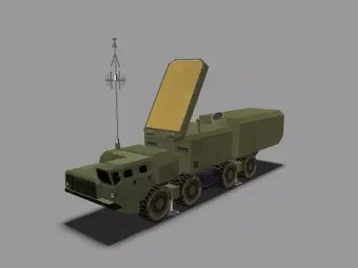S300 Radar Low-poly 3D model