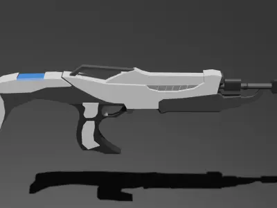 technological weapon Low-poly 3D model