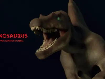 Spinosuarus Jurassic Park 3 Rigged And Animated 3D Model 3D model