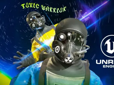 Toxic Warrior Low-poly 3D model