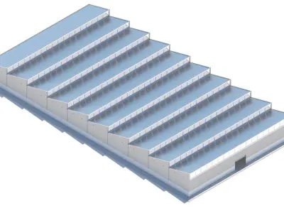 Warehouse building Free 3D model