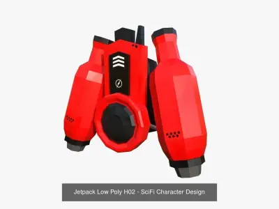 05 Jetpack Low Poly H Collection - SciFi Character Design purchase