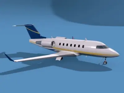 Bombardier Challenger 600 private jet 3D model