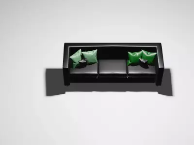 Leather Couch Free 3D model buy