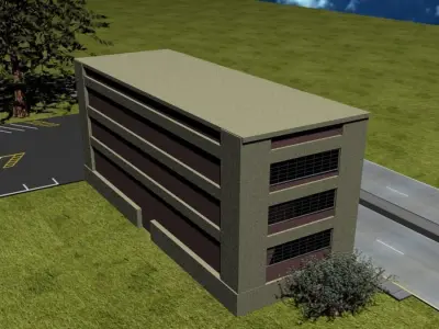 Variety Printing Company Building Low-poly 3D model