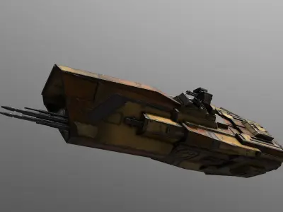 42Scipio-Africanus star wars spaceship Low-poly 3D model