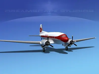Douglas DC-3 Alabama Air Service 3D model