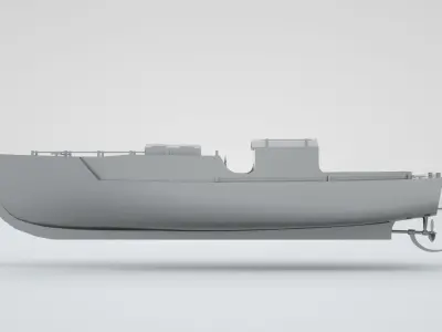 Lifeboat - Type 4 - World War 2 Warship 3D model