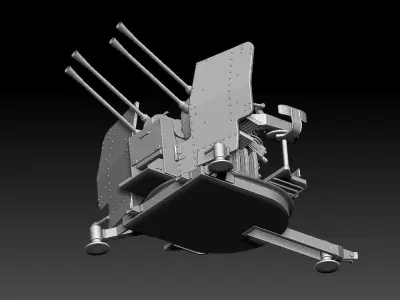 German 20mm Flak 38 3D print model