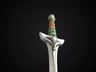 Stylized Hobbit Sword - Leafsong - Game Ready 3D model