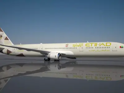 Etihad 787-9 Dreamliner 3D model
