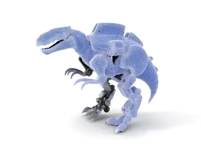 Futuristic Robotic Dinosaur Model Pack Low-poly 3D model