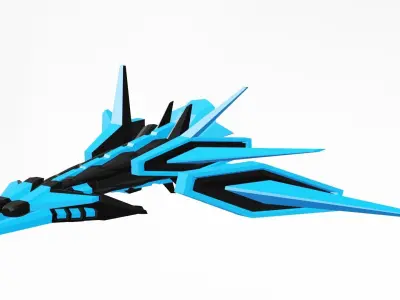 low poly space ship Low-poly 3D model purchase