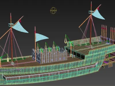Warships of the Southern Song Dynasty 3D model
