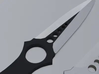 Kunai concept Low-poly 3D model