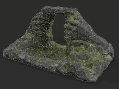 Cave Entrance Desert rock 06 Low-poly 3D model