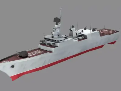 USA Alvaro De Bazan Class B Low-Poly 3D Model Low-poly 3D model