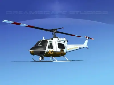 Bell 204 Madison County Sheriff 3D model