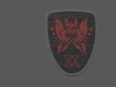 Military Patch Low-poly 3D model
