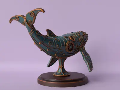 Steampunk Whale 3D print model