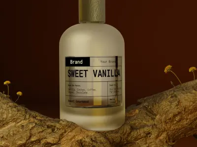 Realistic Perfume Bottle 3D Model Sweet Vanilla 3D model