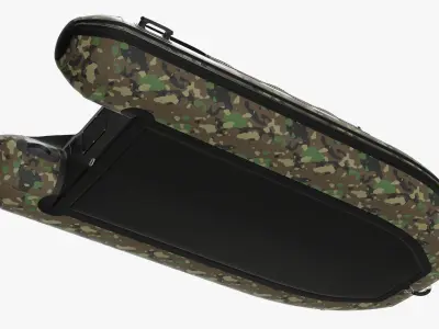 Boat inflatable 02 camouflage 3D model