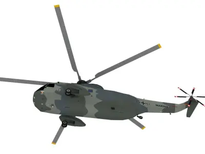 Lowpoly  Sikorsky SH-3 Sea King Low-poly 3D model