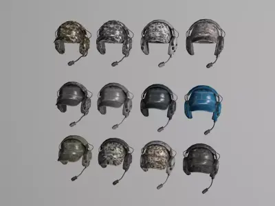 military helmet Low-poly 3D model