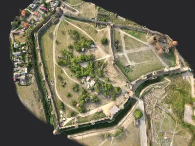 3D model - Akkerman fortress - Ukraine - usdz gltf obj 3D model