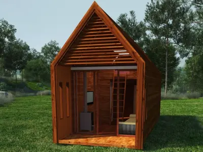 Modular private house 3D model