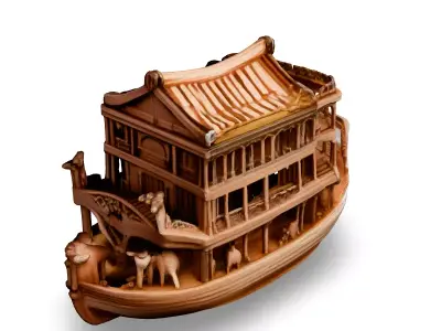 Noahs Ark LowPoly 3D Model Low-poly 3D model