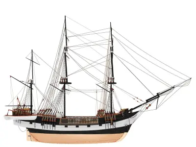 Old ship Beagle model 3D model