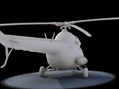 MI-2 helicopter 3D print model
