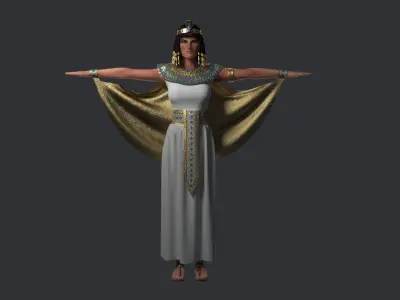 Cleopatra egyptian woman 3D model
