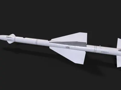 aa7 r24 air to air missile Low-poly 3D model