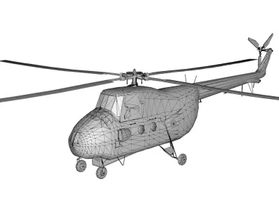 Lowpoly Mi-4 Hound  3D Model Low-poly 3D model