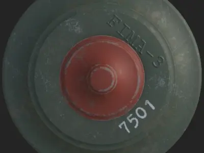 Realistic Military Landmine - Low Poly 3D Model Low-poly 3D model