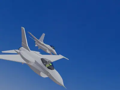 f16 block 50 and 52 low poly stylised Low-poly 3D model