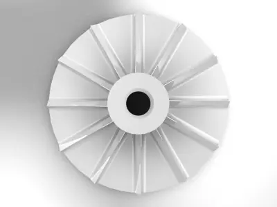 3D printable compressor wheel 3D model