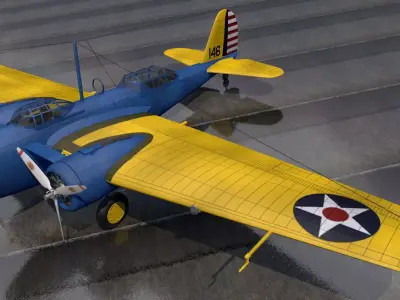 Martin B-10B 3D model