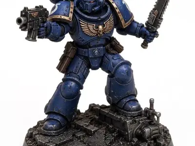 Assault Trooper Power Armor STL Sci Fi Miniature Figure 3D print model