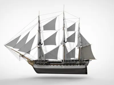 USS Constitution 3D model