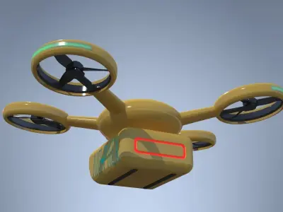 Delivery Drone Quadrocopter 3D model