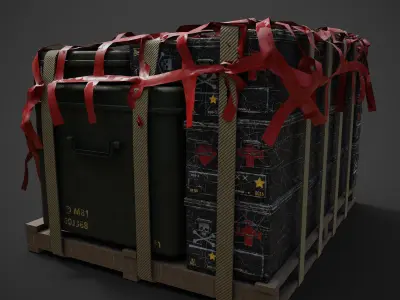 loot box supply Low-poly 3D model