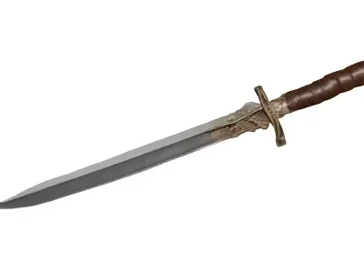 Rusty Medieval Sword 3D Model 3D model